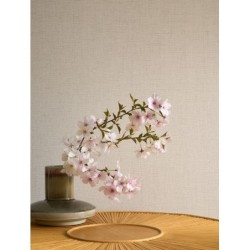 Papel pintado blanco , con textura de lino jaspeado, modelo Caractere de Casadeco