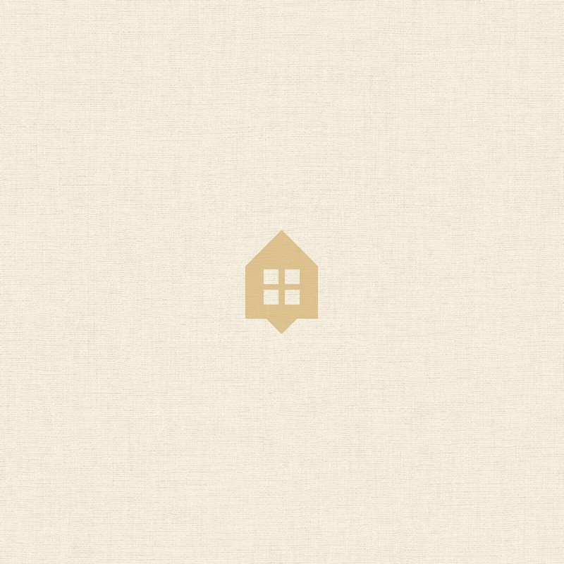 Papel pintado beige pergamino, con textura de lino jaspeado, modelo Caractere de Casadeco