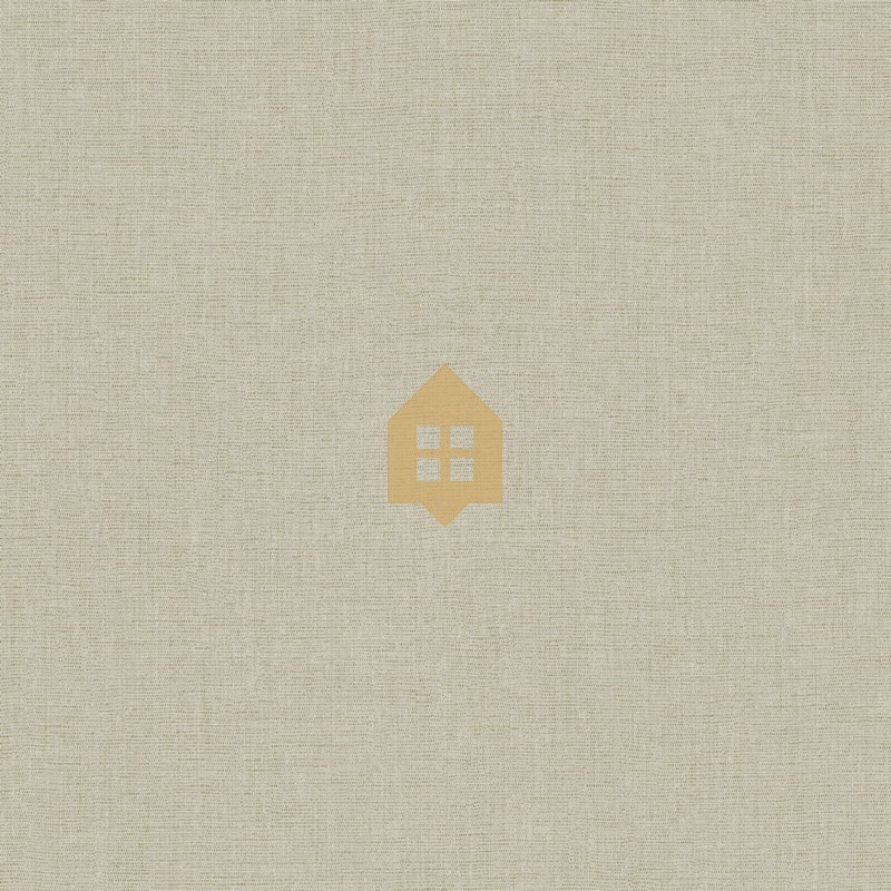 Papel pintado beige masilla, con textura de lino jaspeado, modelo Caractere de Casadeco