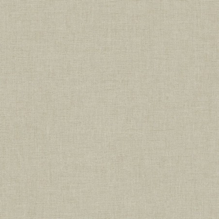 Papel pintado beige masilla, con textura de lino jaspeado, modelo Caractere de Casadeco