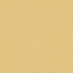Papel pintado amarillo trigo, con textura de lino jaspeado, modelo Caractere de Casadeco