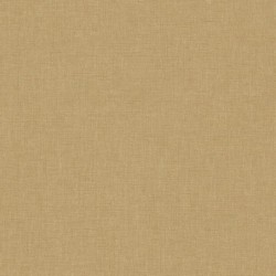 Papel pintado ocre, con textura de lino jaspeado, modelo Caractere de Casadeco