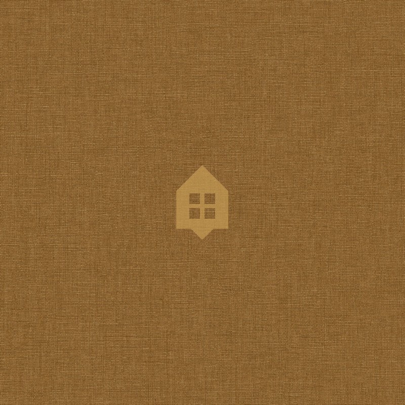 Papel pintado beige coñac, con textura de lino jaspeado, modelo Caractere de Casadeco
