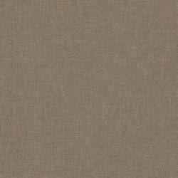 Papel pintado marrón glacé, con textura de lino jaspeado, modelo Caractere de Casadeco