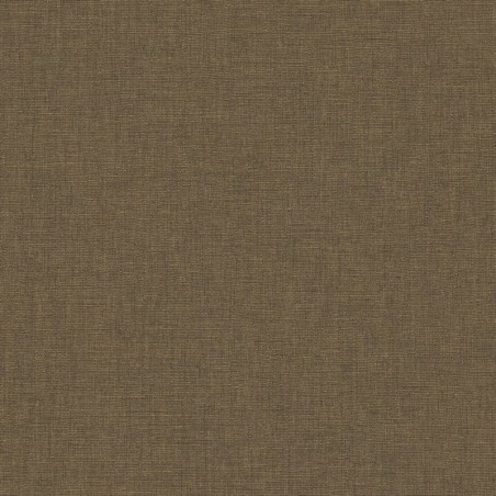 Papel pintado cacao, con textura de lino jaspeado, modelo Caractere de Casadeco