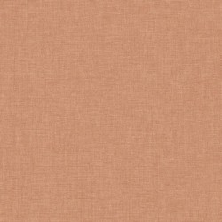 Papel pintado terracota, con textura de lino jaspeado, modelo Caractere de Casadeco