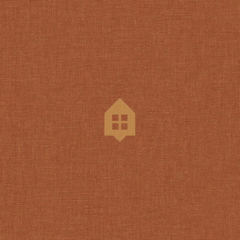 Papel pintado óxido, con textura de lino jaspeado, modelo Caractere de Casadeco