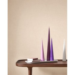 Papel pintado rosa nude, con textura de lino jaspeado, modelo Caractere de Casadeco