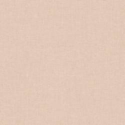 Papel pintado rosa palo, con textura de lino jaspeado, modelo Caractere de Casadeco