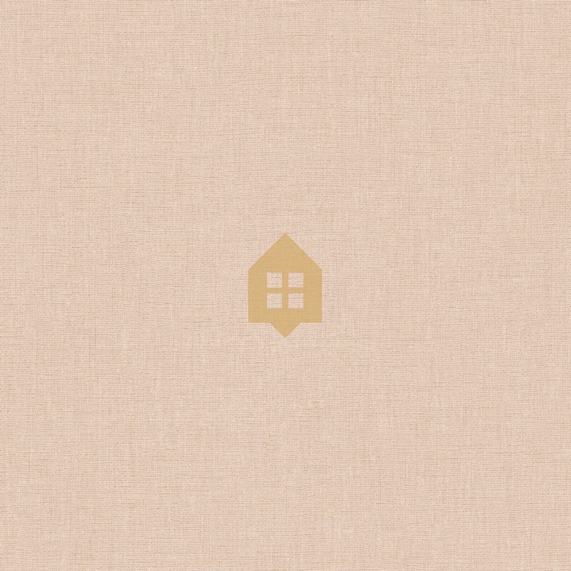 Papel pintado rosa palo, con textura de lino jaspeado, modelo Caractere de Casadeco