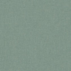 Papel pintado azul topacio, con textura de lino jaspeado, modelo Caractere de Casadeco