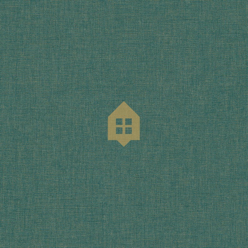 Papel pintado azul eléctrico, con textura de lino jaspeado, modelo Caractere de Casadeco