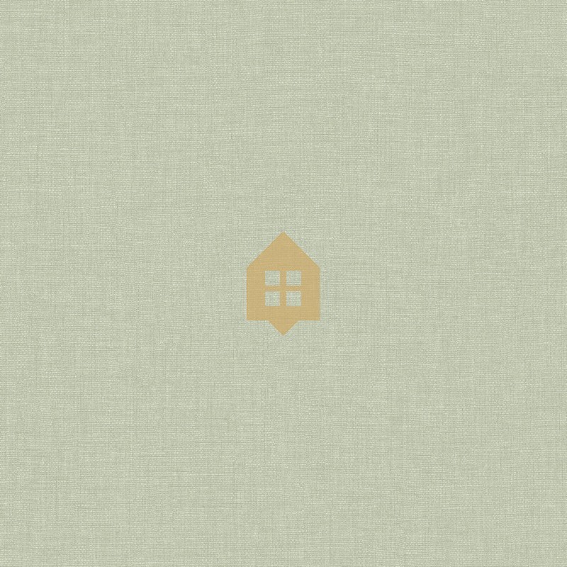 Papel pintado verde opalino, con textura de lino jaspeado, modelo Caractere de Casadeco