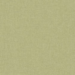 Papel pintado verde té, con textura de lino jaspeado, modelo Caractere de Casadeco