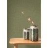 Papel pintado verde caqui, con textura de lino jaspeado, modelo Caractere de Casadeco