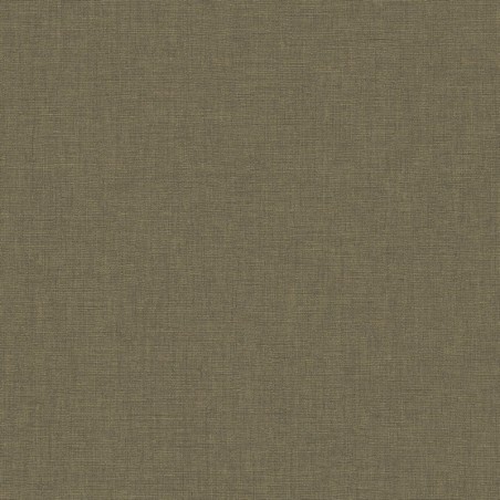Papel pintado tabaco, con textura de lino jaspeado, modelo Caractere de Casadeco