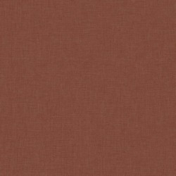 Papel pintado rojo cangrejo, con textura de lino jaspeado, modelo Caractere de Casadeco