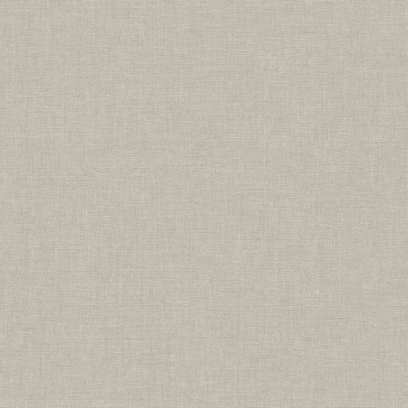 Papel pintado gris paloma, con textura de lino jaspeado, modelo Caractere de Casadeco