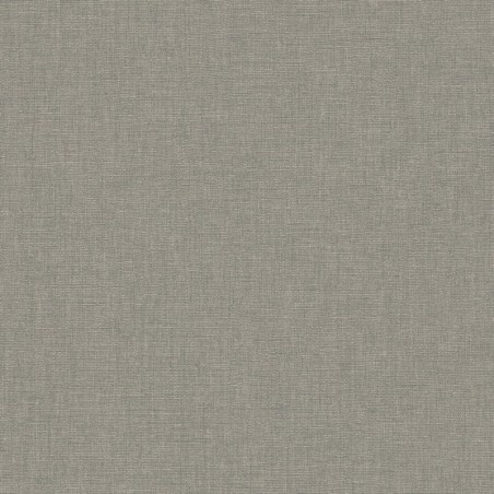 Papel pintado gris ratón, con textura de lino jaspeado, modelo Caractere de Casadeco