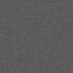 Papel pintado gris pizarra, con textura de lino jaspeado, modelo Caractere de Casadeco