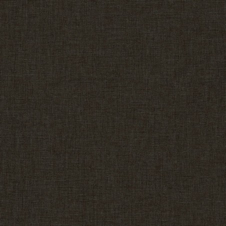 Papel pintado negro regaliz, con textura de lino jaspeado, modelo Caractere de Casadeco