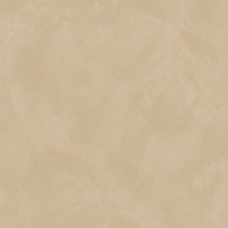 Papel pintado café con leche con efecto de cal natural y textura mate, colección Chalk de Caselio.