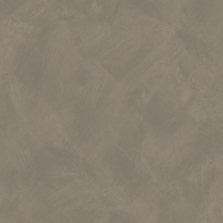 Papel pintado gris ceniza con efecto de cal natural y textura mate, colección Chalk de Caselio.