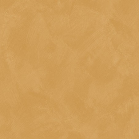 Papel pintado ocre con efecto de cal natural y textura mate, colección Chalk de Caselio.