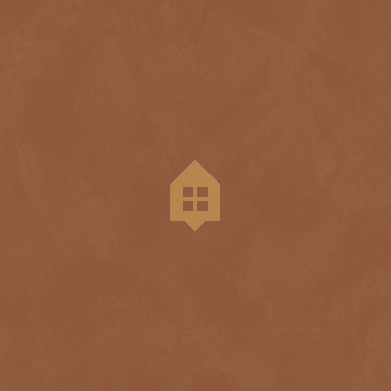 Papel pintado camel con efecto de cal natural y textura mate, colección Chalk de Caselio.