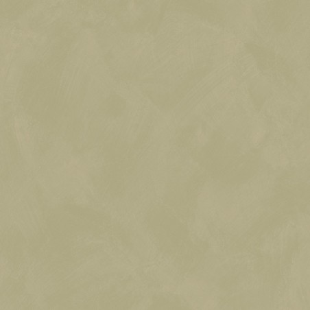 Papel pintado verde grisáceo con efecto de cal natural y textura mate, colección Chalk de Caselio.
