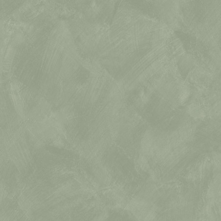 Papel pintado verde eucalipto con efecto de cal natural y textura mate, colección Chalk de Caselio.