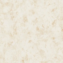 Papel pintado blanco y dorado con textura efecto cal y acabado metalizado luminoso, colección Chalk.