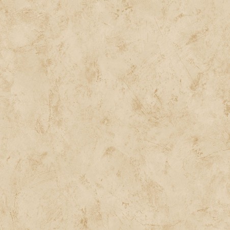 Papel pintado beige y dorado con textura efecto cal y acabado metalizado luminoso, colección Chalk.