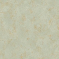 Papel pintado verde agua y dorado con textura efecto cal y acabado metalizado luminoso, colección Chalk.