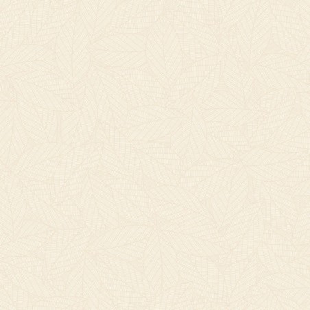 Papel pintado Delora blanco, con diseño vegetal aéreo y relieve sutil, colección Elea de Caselio.