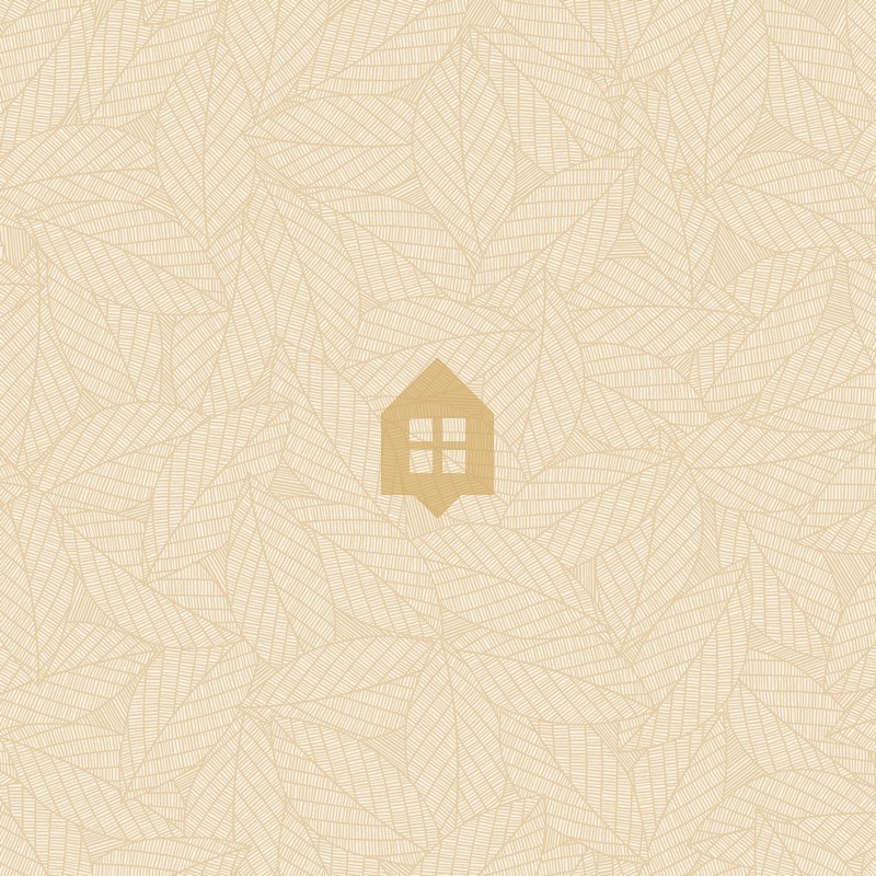 Papel pintado Delora beige, con diseño vegetal aéreo y relieve sutil, colección Elea de Caselio.