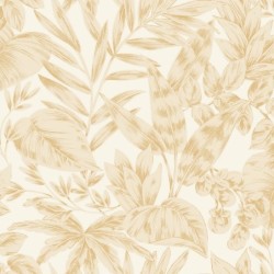 Papel pintado vegetal Kalea de la colección Elea de Caselio. Diseño botánico elegante.