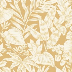 Papel pintado vegetal Kalea de la colección Elea de Caselio. Diseño botánico elegante.