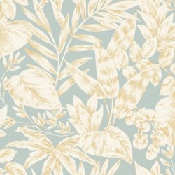 Papel pintado vegetal Kalea de la colección Elea de Caselio. Diseño botánico elegante.