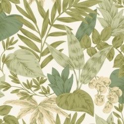 Papel pintado vegetal Kalea de la colección Elea de Caselio. Diseño botánico elegante.