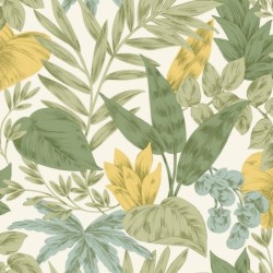 Papel pintado vegetal Kalea de la colección Elea de Caselio. Diseño botánico elegante.