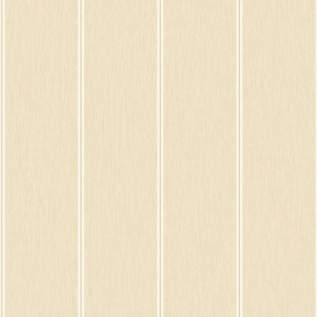 Papel pintado Navaia beige con diseño de rayas sobre textura de fibras naturales, colección Elea.