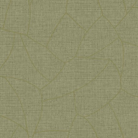Papel pintado Symphony Melody, con textura de rafia y patrón de líneas geométricas.