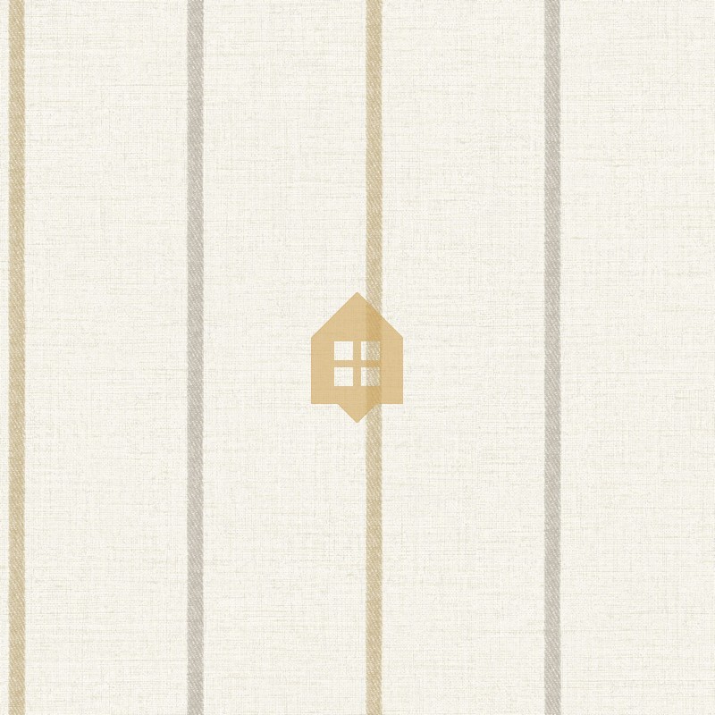 Papel pintado Plaid Line con diseño de rayas suaves y efecto textil.