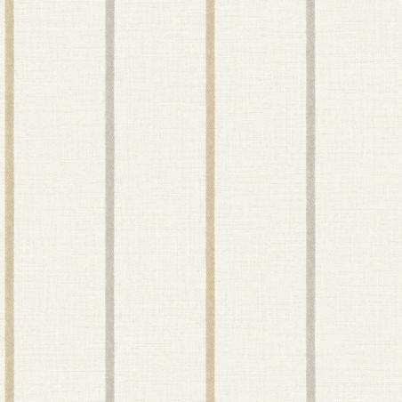 Papel pintado Plaid Line con diseño de rayas suaves y efecto textil.