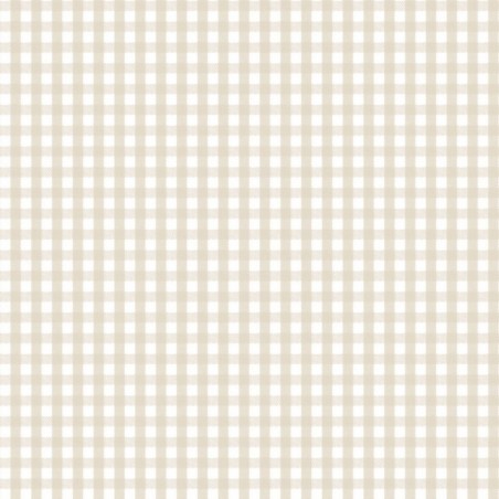 Papel pintado Gingham Charm con diseño de cuadros vichy modernos.