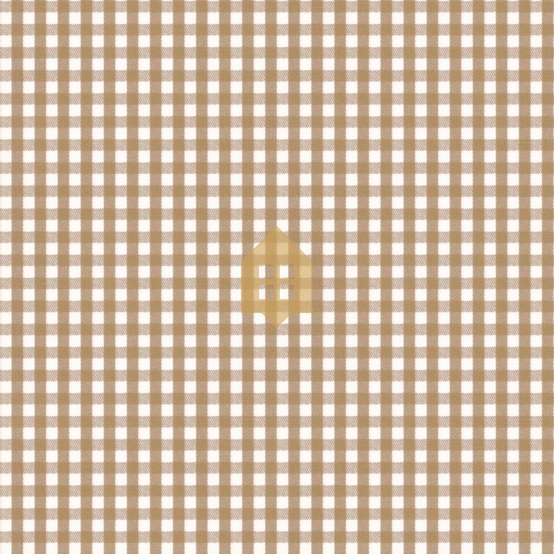 Papel pintado Gingham Charm con diseño de cuadros vichy modernos.