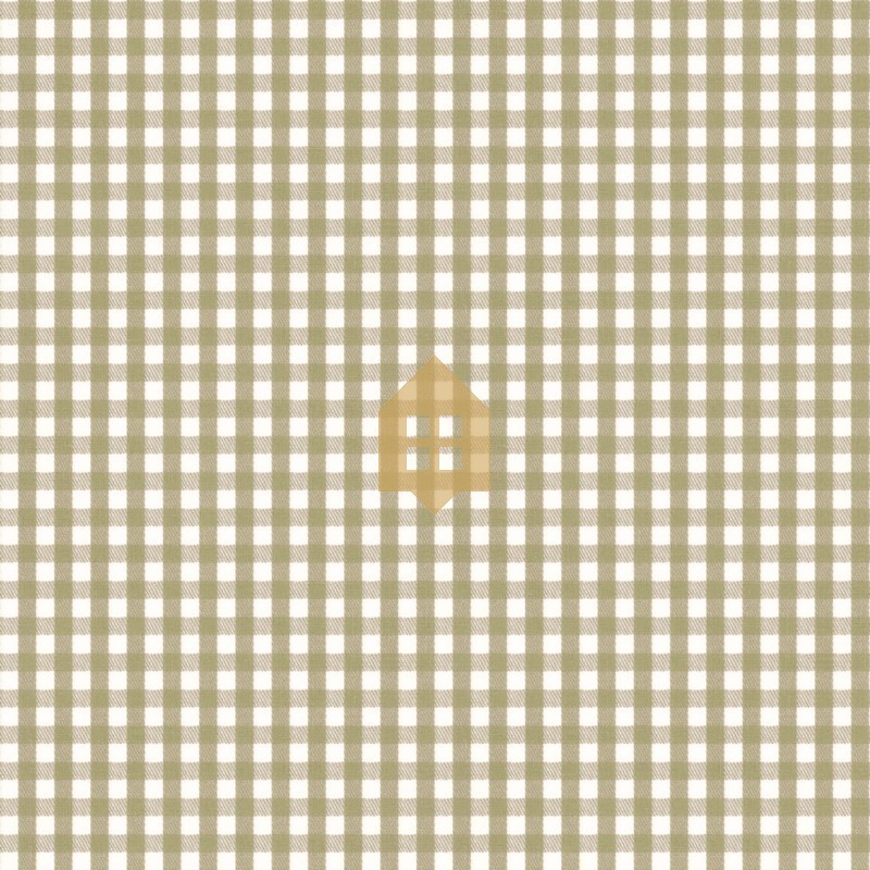 Papel pintado Gingham Charm con diseño de cuadros vichy modernos.