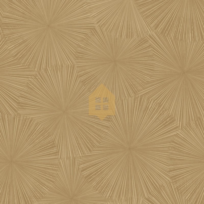 Papel pintado Hélios con diseño de soles o dientes de león estilizados.