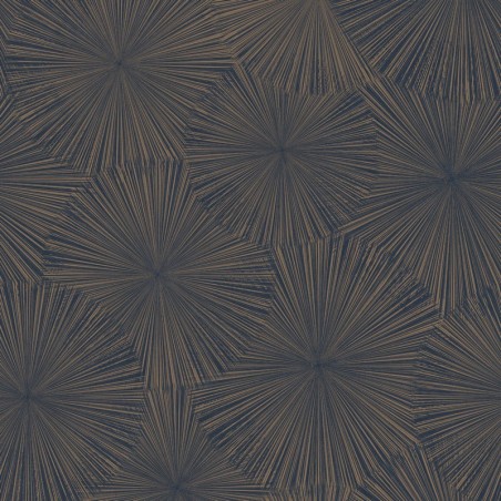 Papel pintado Hélios con diseño de soles o dientes de león estilizados.